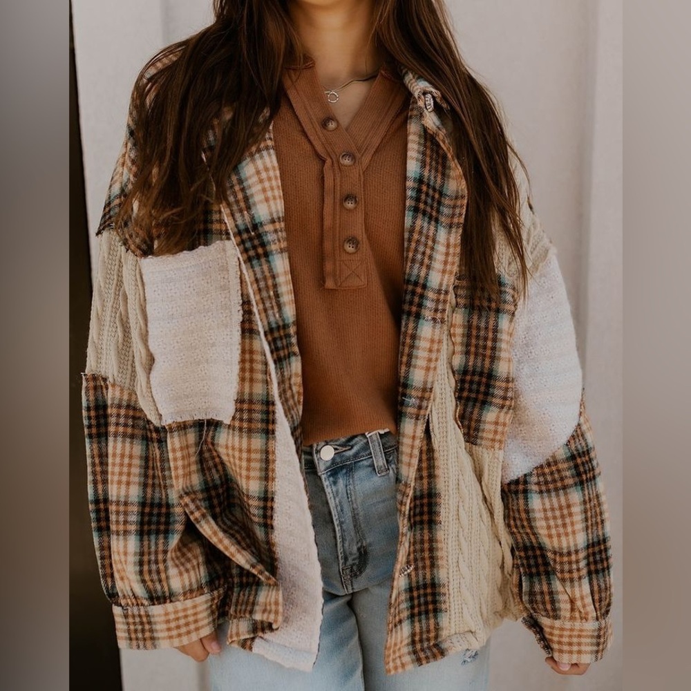 Pol Patchwork Shacket - image 1